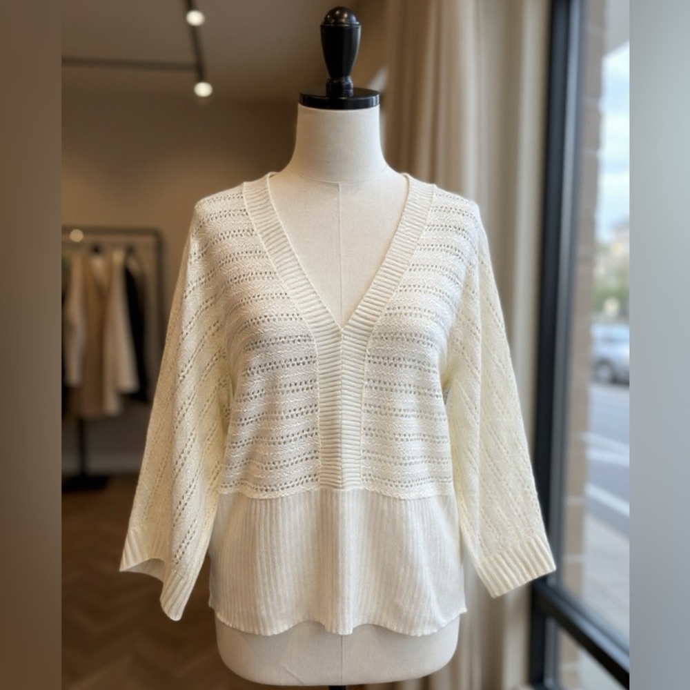 Saint Tropez West Ivory Knit Sweater